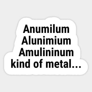 Aluminium kind of metal Sticker